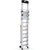 8-Tread, Folding Ladder Working Platform, 2.15m, Aluminium, Non-Slip, Guardgate, Mobile thumbnail-1