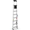 7 x Wide Treads, Aluminium Step Ladder, 2.314m, Carry Handle thumbnail-1