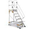 6-Wide Tread,  Step Platform, 1.5m, Non-Slip, Guardgate, Handrail, Mobile thumbnail-0