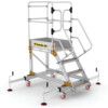 4-Wide Tread, Platform Steps, 1m, Adjustable Stabilisers, Non-Slip, Guard gate thumbnail-0