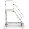 7-Wide Tread, Platform Steps, 2.075m, Adjustable Stabilisers, Non-Slip, Guard gate thumbnail-1