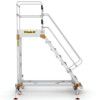 8-Wide Tread, Platform Steps, 2m, Adjustable Stabilisers, Non-Slip, Guard gate thumbnail-1