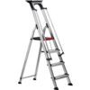 4 x Treads, Aluminium Step Ladder with Handrails, 1.461m thumbnail-0