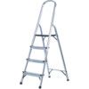 4-Wide Tread, Folding Step Ladder, 0.84m, Aluminium, Non-Slip, Handrails, Safety chain,  Silver thumbnail-0