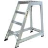 5-Tread, Folding Platform Step Ladder, 1.1m, Aluminium, Non-Slip, Rubber Feet, Silver thumbnail-0