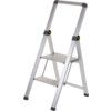 2-Tread, Folding Step Ladder, 0.45m, Aluminium, Grey thumbnail-0