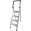 4-Tread, Folding Step Ladder, 0.91m, Aluminium, Grey thumbnail-0