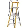 Step Ladder, 3-Tread, 0.805m Height, Glass Fibre, Light Grey/Yellow thumbnail-0