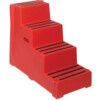 Mobile Step Ladder, 4-Tread, 0.82m Height, Plastic, Red thumbnail-0