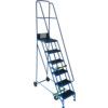 Step Ladder, 8-Tread, 2m Height, Steel, Blue thumbnail-0