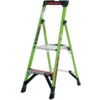 Little Giant, 2-Tread, Folding Step Ladder, 0.57m, Glass Fibre, Lightweight, Tool Tray, Green thumbnail-0