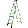 Little Giant, 6-Tread, Folding Step Ladder, 1.71m, Glass Fibre, Lightweight, Tool Tray, Green thumbnail-0