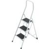 P/H 0.73m, Steel Folding Step Ladder, White;Black thumbnail-0