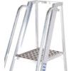 6-Tread,  Step Ladder, 1.5m, Aluminium, Side Handrails, Silver thumbnail-4