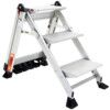 Aluminium Ladder, 3-Tread, 1.07m Open Height, Aluminium thumbnail-0