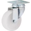 Light Duty, Castor, 75mm, Unbraked, Swivel, Top Plate, Polypropylene, White thumbnail-0