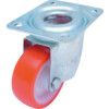 Castor, 200mm, Unbraked, Swivel, Top Plate, Polyurethane, Red thumbnail-0