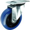 Medium Duty/Heavy Duty, Castor, 125mm, Unbraked, Swivel, Top Plate, Rubber, Blue thumbnail-0