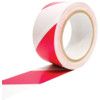 Adhesive, Barrier Tape, PVC, White/Red, 50mm x 33m thumbnail-0