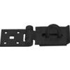 150mm SHORT PATTERN HEAVY HASP & STAPLE BLACK thumbnail-0