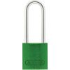 Keyed Padlock, Keyed Alike, Aluminium, Green, 32mm Width, Weatherproof thumbnail-0