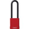 Keyed Padlock, Key Retaining, Aluminium, Red, 40mm Width, Weatherproof thumbnail-0