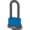 Keyed Padlock, Keyed Different, Brass, Blue, 49mm Width, Weatherproof thumbnail-0