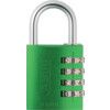 Combination Padlock, Aluminium, Green, 42mm Width, Weatherproof thumbnail-0