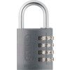 Combination Padlock, Aluminium, Titanium, 42mm Width, Weatherproof thumbnail-0