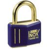 Keyed Padlock, Keyed Alike, Brass, Blue, 43mm Width, Weatherproof thumbnail-0