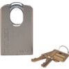 Keyed Padlock, Keyed Different, Hardened Steel, Silver, 63.5mm Width, Weatherproof thumbnail-0