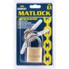 Keyed Padlock, Cross Key, Brass, Gold, 40mm Width, Weatherproof thumbnail-2