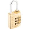 Combination Padlock, Brass, Bronze, 20mm Width, Weatherproof thumbnail-1