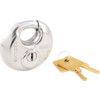 Keyed Padlock, Keyed Different, Steel, Silver, 70mm Width, Weatherproof thumbnail-0