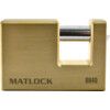 Keyed Padlock, Keyed Different, Brass, Gold, 63mm Width, Weatherproof thumbnail-0