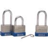 Combination Padlock, Steel, Silver, 40mm Width, Weatherproof thumbnail-0