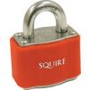 Keyed Padlock, Keyed Different, Steel, Red, 38mm Width, Weatherproof thumbnail-0