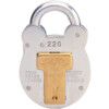 Keyed Padlock, Keyed Different, Steel, Silver/Gold, 64mm Width, Weatherproof thumbnail-0