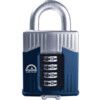 Combination Padlock, Die Cast Alloy, Black, 60mm Width, Weatherproof thumbnail-0