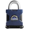 Keyed Padlock, Keyed Different, Hardened Steel, Black/Blue, 65mm Width, Weatherproof thumbnail-0