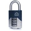 Combination Padlock, Steel, Blue/Silver, 50mm Width, Weatherproof thumbnail-0