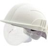 Vision Plus, Safety Helmet, White, ABS, Not Vented, Reduced Peak, Includes Side Slots thumbnail-0