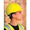 EVOLite®, Safety Helmet, Yellow, ABS, Vented, Standard Peak, Includes Side Slots thumbnail-0