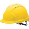 EVO®3, Safety Helmet, Yellow, HDPE, Vented, Standard Peak, Includes Side Slots thumbnail-0