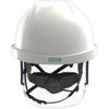 V-GARD 950 Safety Helmet with FAS-TRAC III Harness and Integrated Visor, White with Social Distancing Logo thumbnail-1