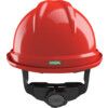 V-GARD 500 Vented Safety Helmet with FAS-TRAC III Suspension and Sewn PVC Sweatband, Red thumbnail-2