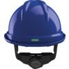 V-GARD 500 Vented Safety Helmet with FAS-TRAC III Suspension and Sewn PVC Sweatband, Blue thumbnail-2