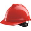 V-GARD 500 Non-Vented Safety Helmet with FAS-TRAC III Suspension and Sewn PVC Sweatband, Red thumbnail-0