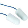 Disposable Ear Plugs, Corded, Detectable, Bullet Plug Shape, 36dB, White, Foam, Pack of 200 Pairs thumbnail-1