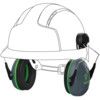 Sonis 1, Ear Defenders, Helmet Mounted, No Communication Feature, Green Cups thumbnail-1